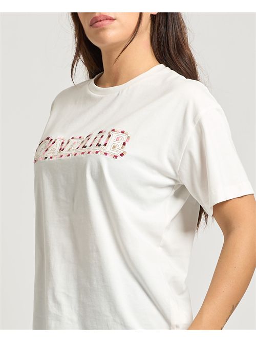 T-shirt donna Gaelle Paris con logo a fantasia GAELLE PARIS | GAABW07830BI02